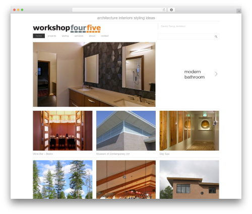 Architekt Theme Responsive best WordPress theme - workshopfourfive.com