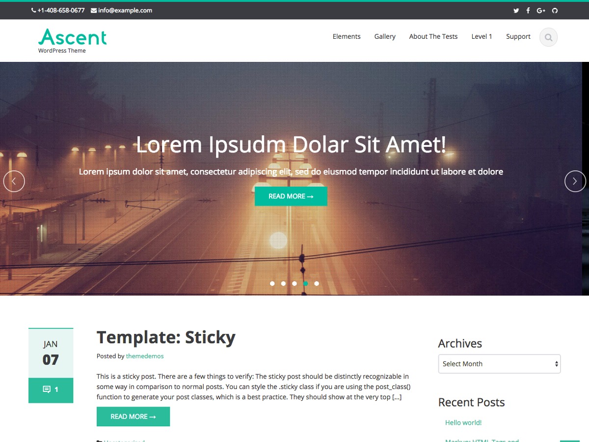 Ascent WordPress theme free download