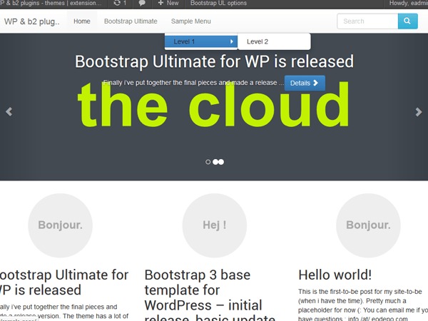 Bootstrap Ultimate WordPress website template