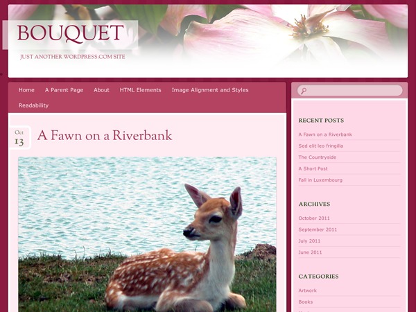 Bouquet premium WordPress theme