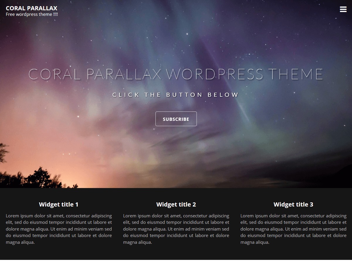 Coral Parallax WordPress theme image