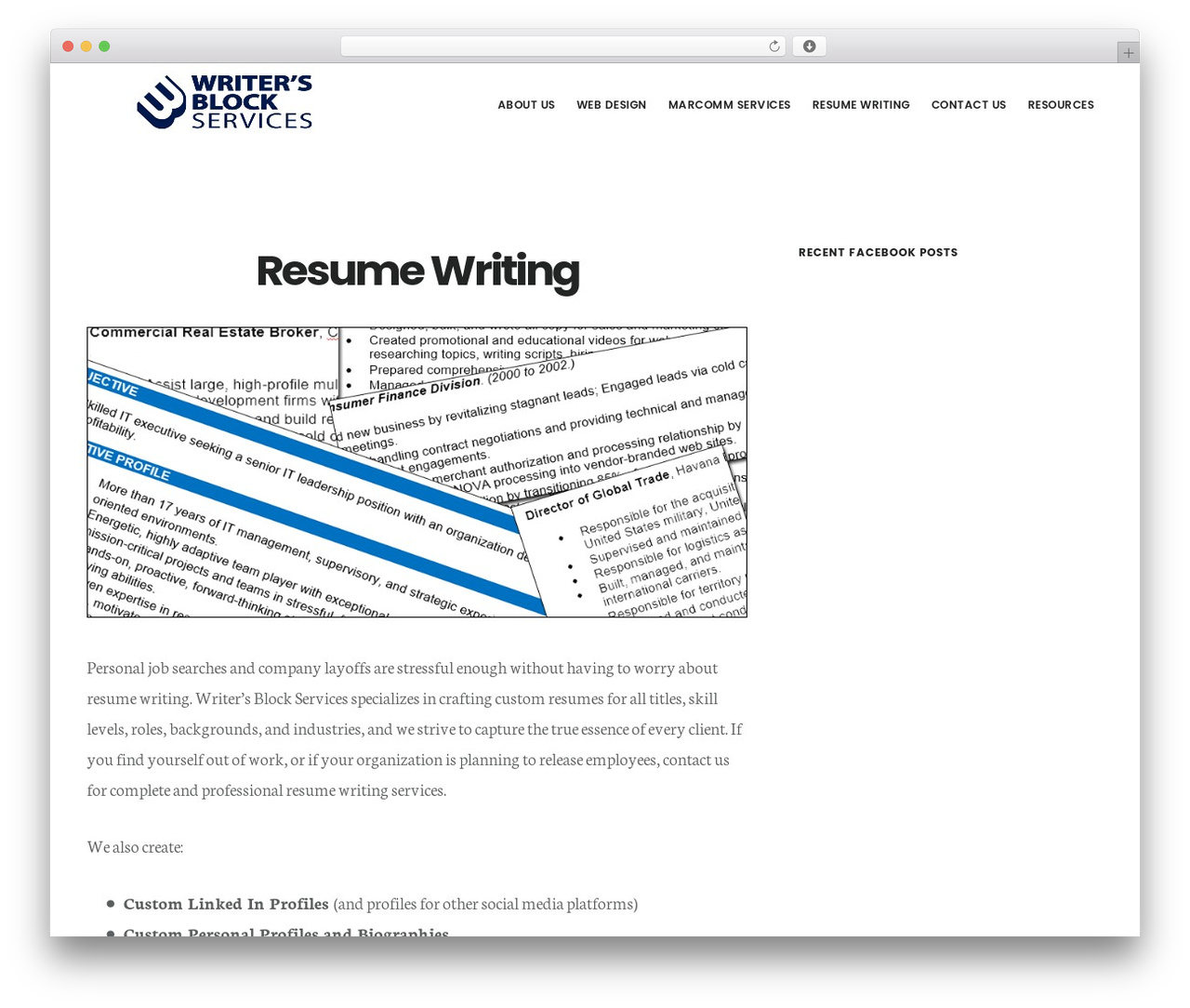 Digital Pro premium WordPress theme - writersblockservices.com/resume-writing