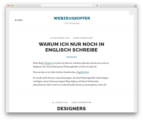 Hoffman WordPress blog theme - webzeugkoffer.de