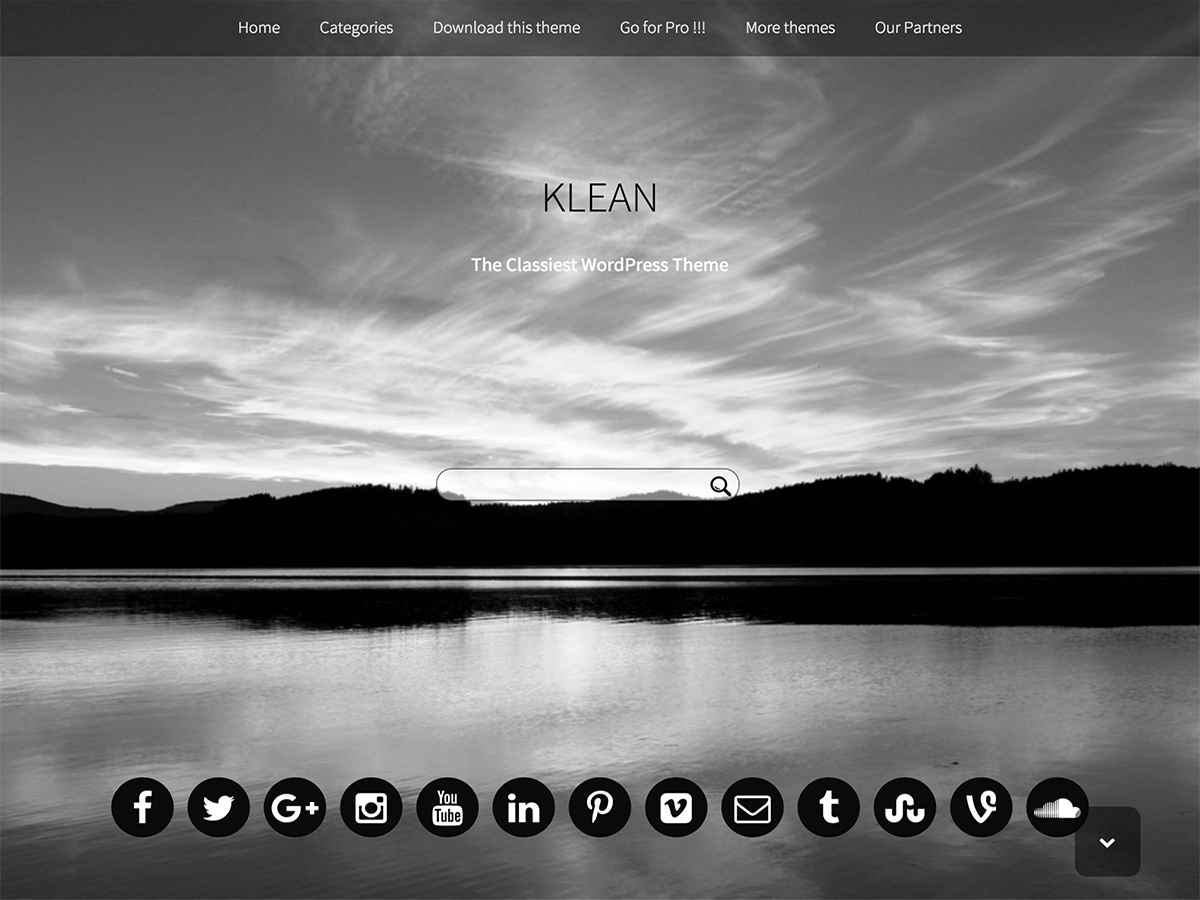 Klean best free WordPress theme