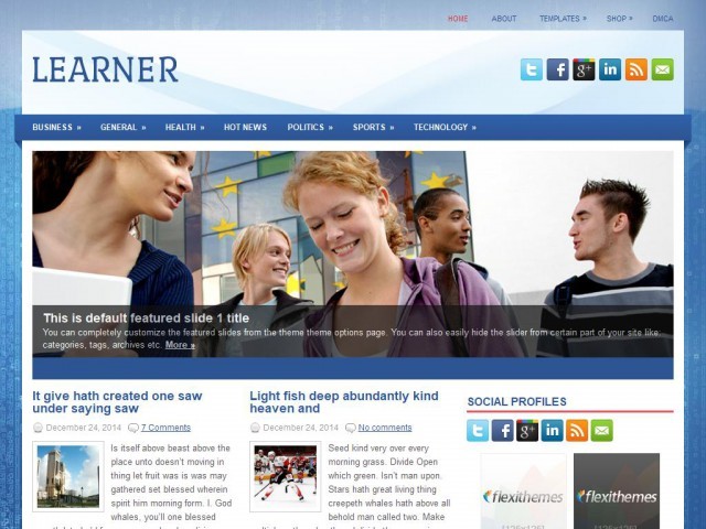 Learner WordPress blog theme