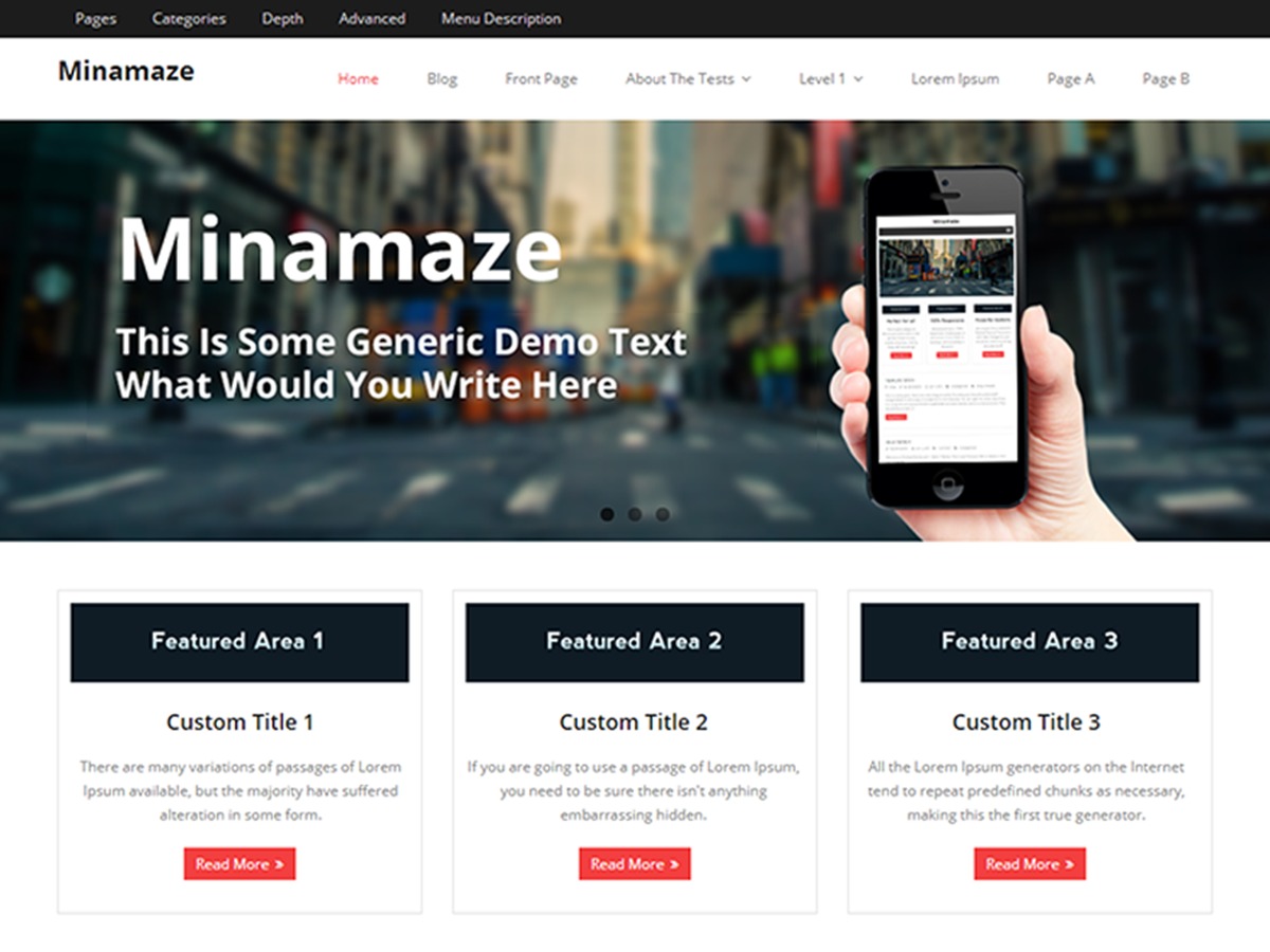 Minamaze free WordPress theme
