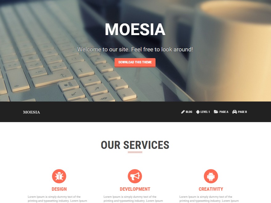 Moesia best free WordPress theme