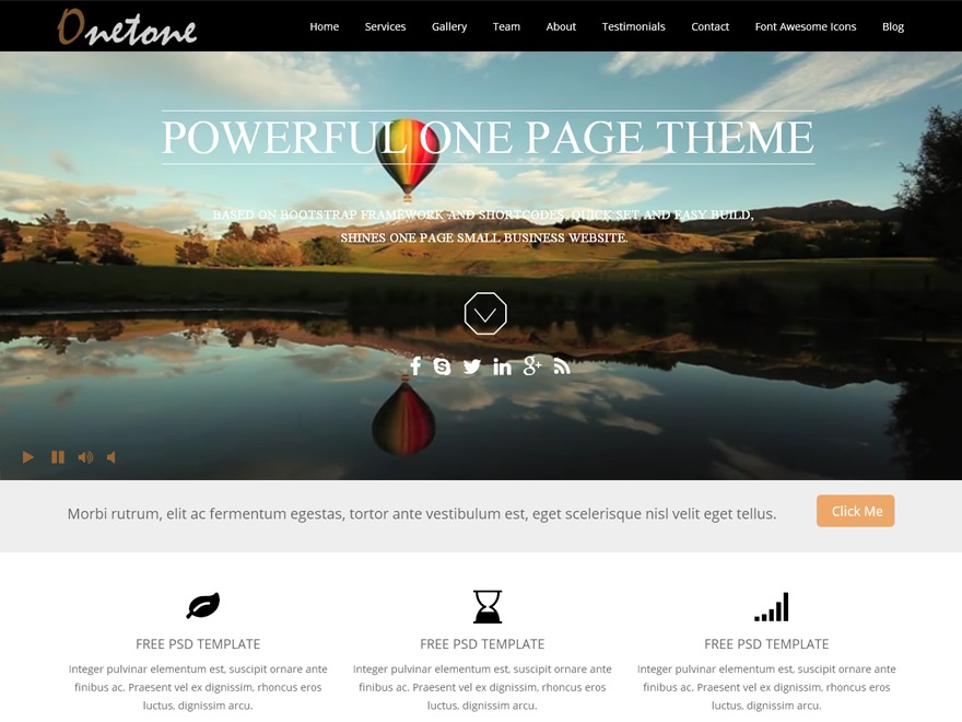 Onetone best free WordPress theme