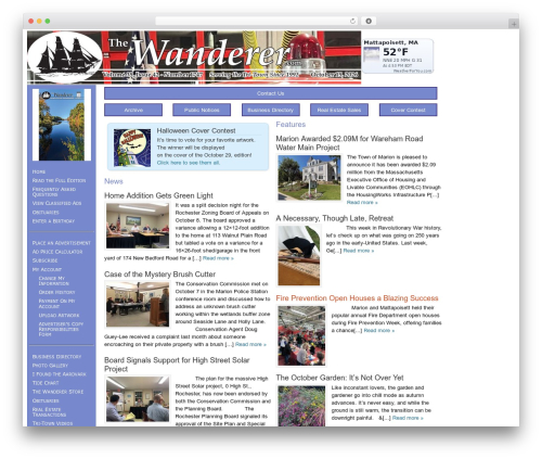 Theme WordPress Dynamik - wanderer.com