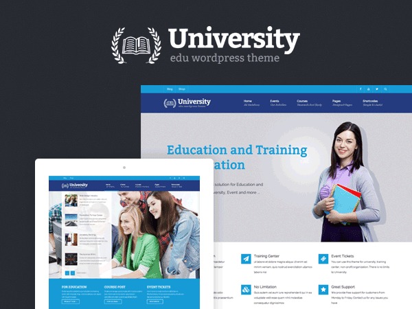 university business WordPress theme