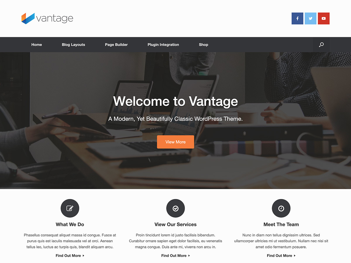 Vantage WordPress free download