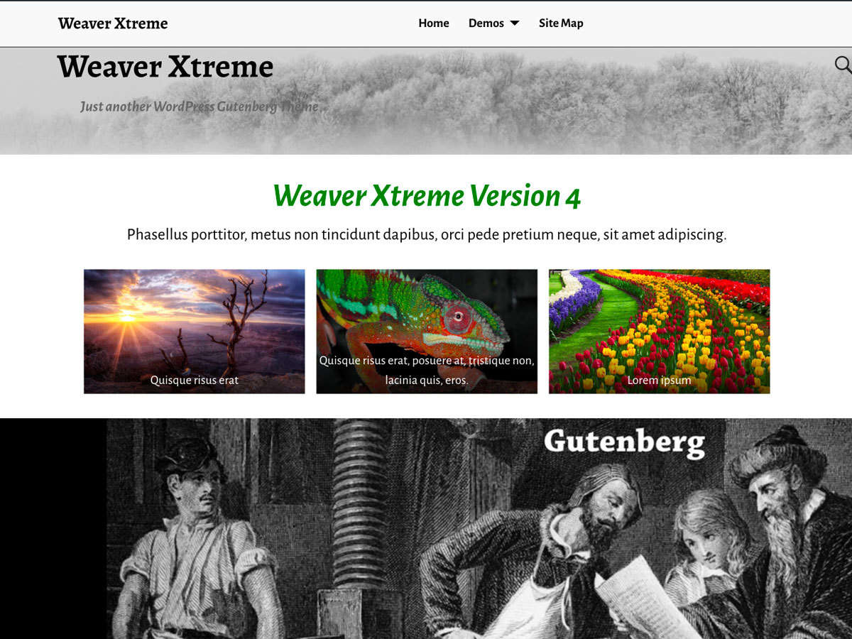 Weaver Xtreme free WordPress theme