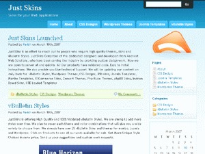 Webby Blue theme WordPress by Just Skins