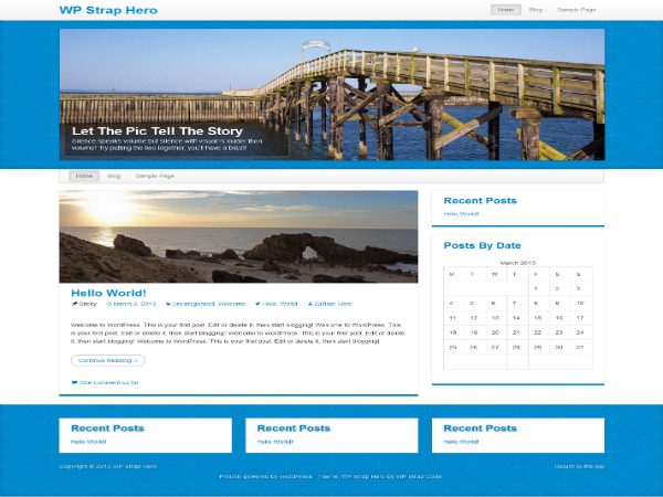 WP StrapHero WordPress gallery theme by WP Strap Code