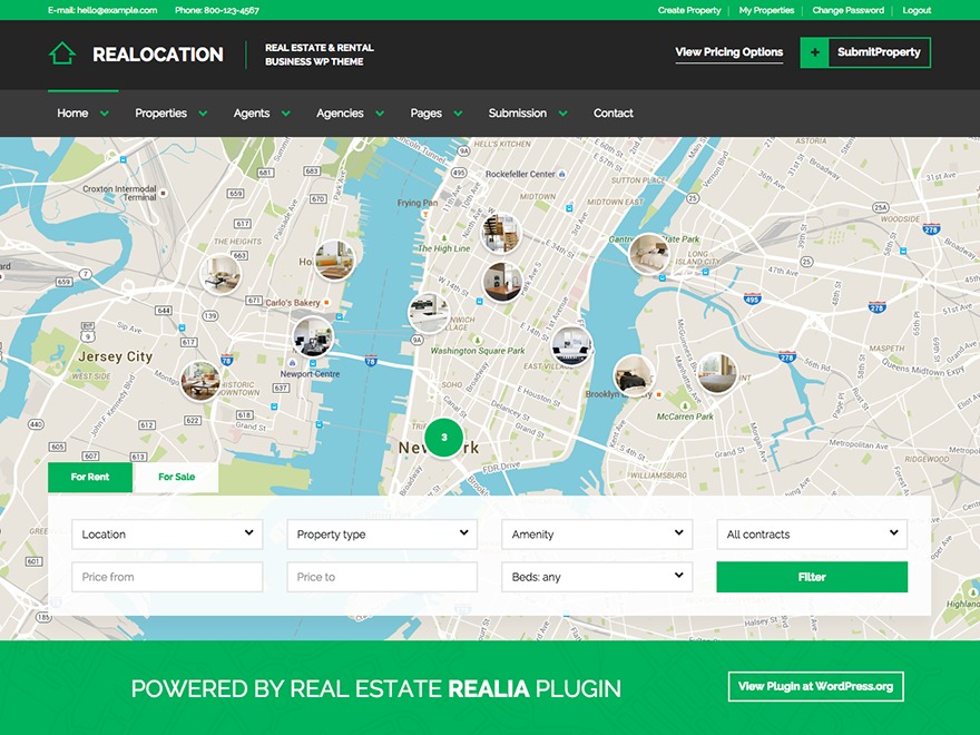 Realocation theme WordPress
