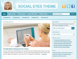 Social Eyes Child Theme WordPress theme design