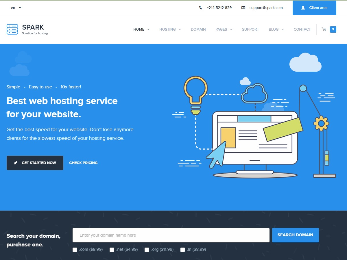 Spark Theme theme WordPress by Dhrubok
