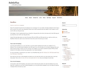 SubtleFlux WordPress theme SubtleFlux WordPress theme