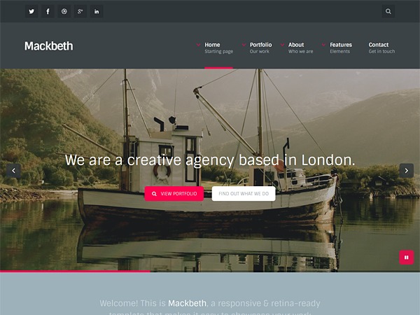 Theme WordPress Mackbeth by Shakespeare Themes