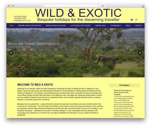 TourOperator WordPress theme - wildandexotic.co.uk