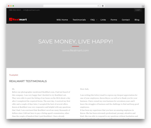 WordPress theme Realty - wiki.realmart.com
