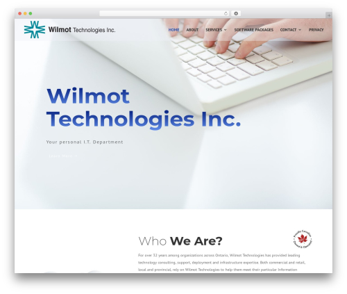 WordPress theme Divi - wilmottech.com