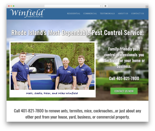 WordPress theme Epik - winfieldpest.com