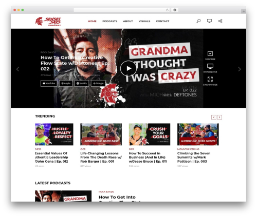 WordPress theme Vlog - senseisayspodcast.com