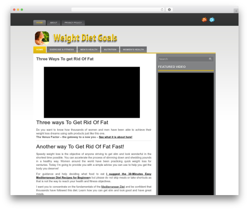 WP theme Recreate - weightdietgoals.com