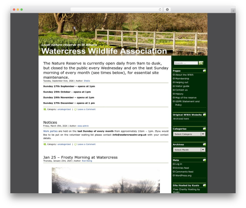 WWA WordPress theme - watercresslnr.org.uk