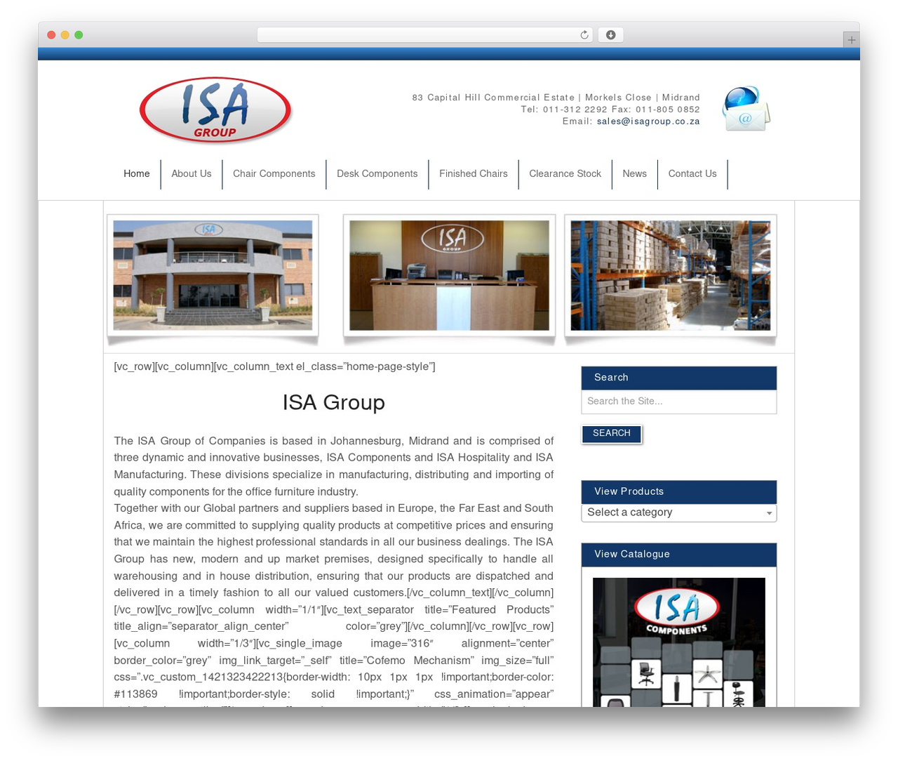 ISA Custom WordPress theme - www.isagroup.co.za