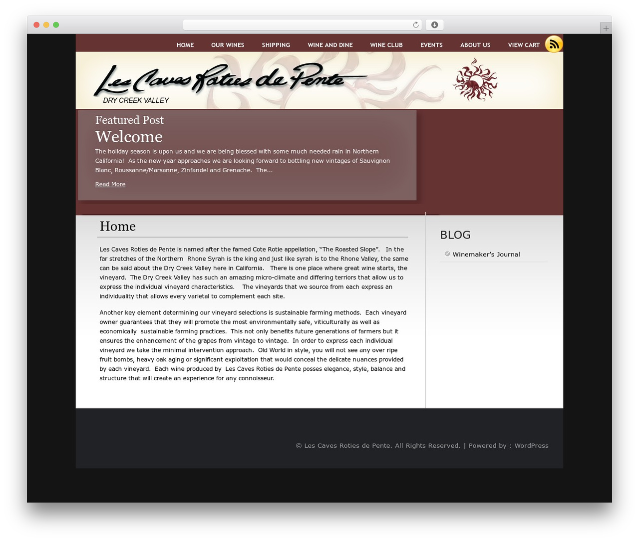 WordPress theme RedTime - theroastedslope.com