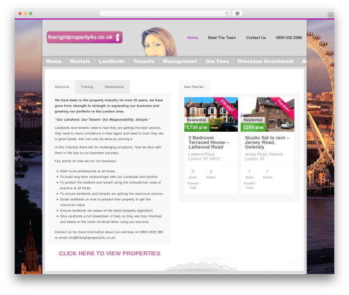 WordPress theme Time - therightproperty4u.co.uk