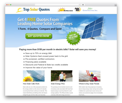 Cufon fonts WordPress plugin - topsolarquotes.com