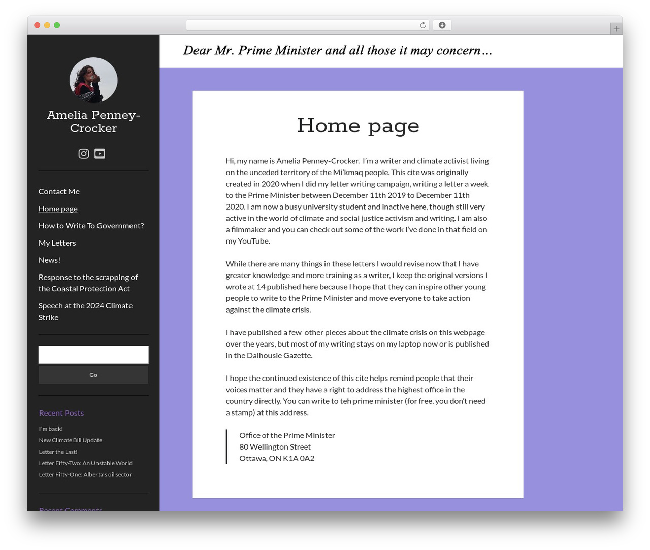 Author premium WordPress theme - ameliapenneycrocker.com