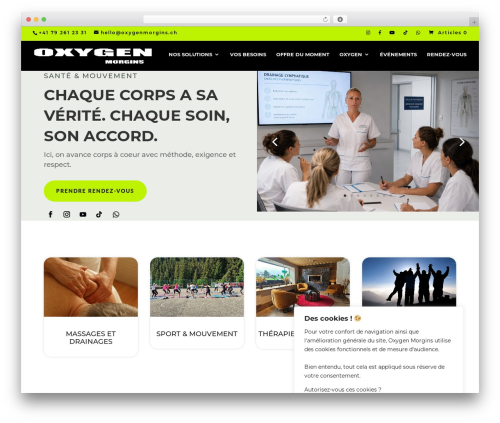 Divi mobile WordPress plugin - oxygenmorgins.ch