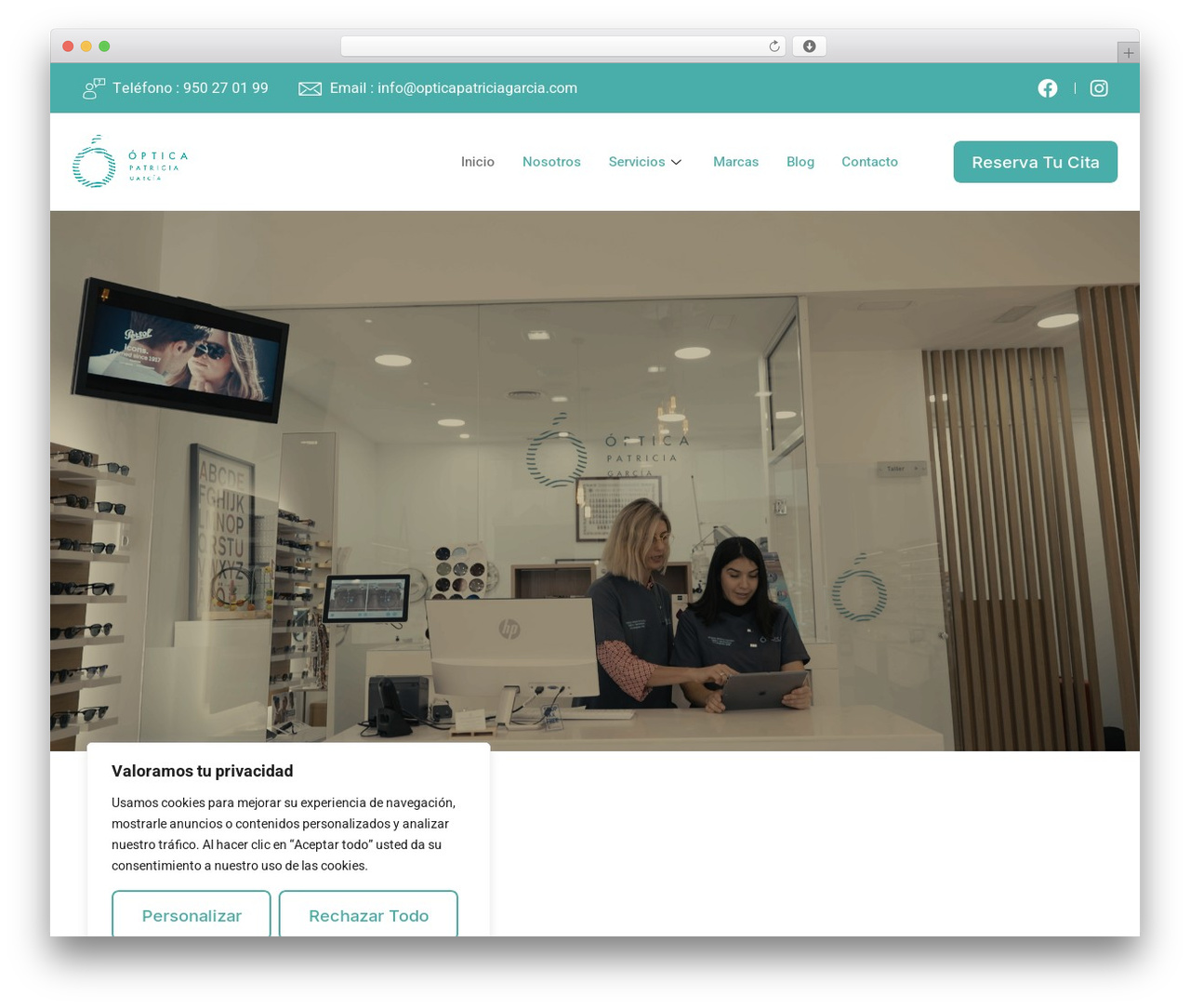 Hello Elementor theme WordPress - opticapatriciagarcia.com