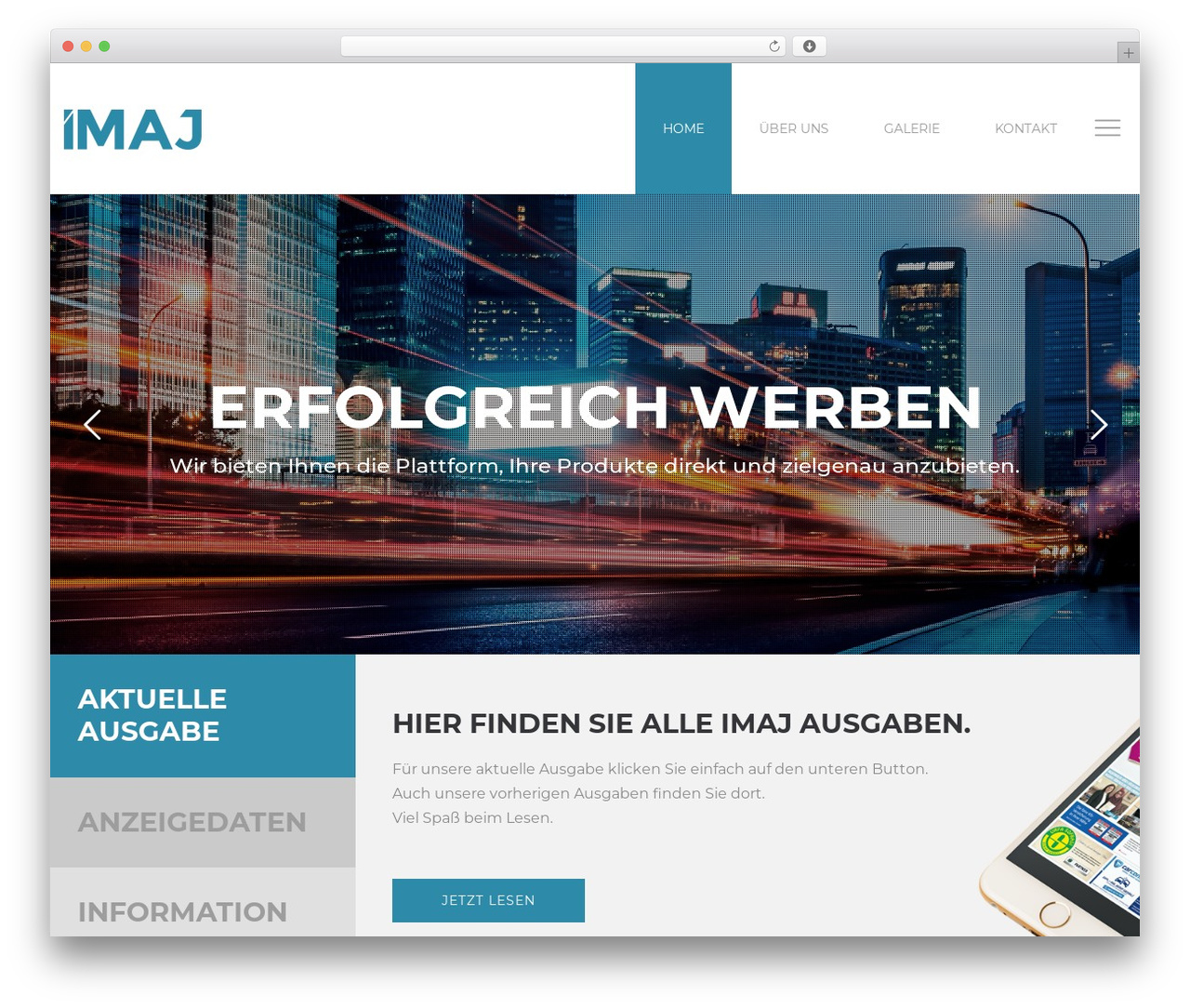 Optima theme WordPress - imaj-online.de