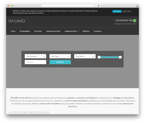 Realty WordPress website theme - imlandcostadelsol.com