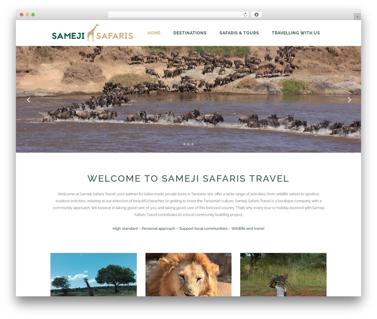 Sameji WordPress theme - samejisafaris.com Sameji WordPress theme - samejisafaris.com