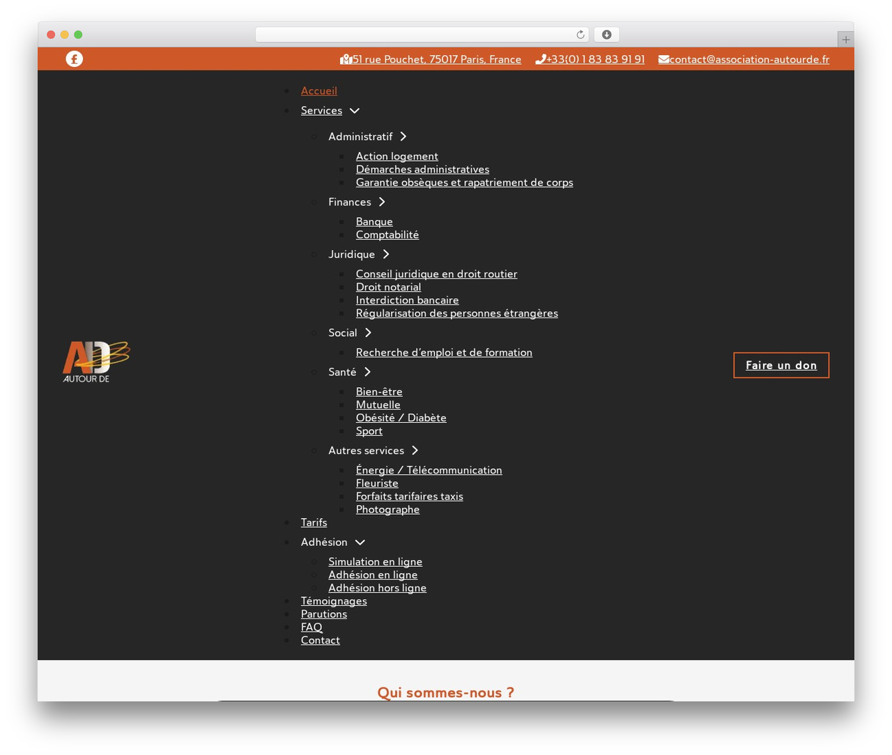 WordPress theme Bricks - association-autourde.fr