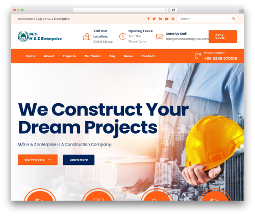 WordPress theme Dustrix - mshnzenterprise.com