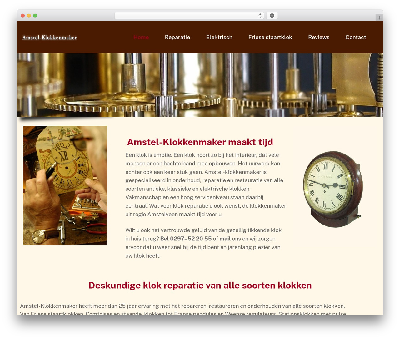 Bcom WordPress website theme - amstel-klokkenmaker.nl