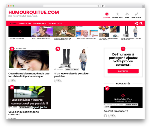 Snax WordPress plugin - humourquitue.com