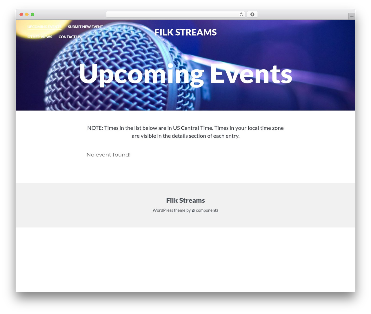 componentz theme WordPress - filkstreams.org