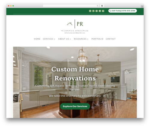 Divi theme WordPress - plantationrenovation.com
