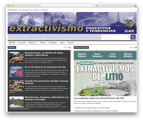 patterns theme WordPress - extractivismo.com