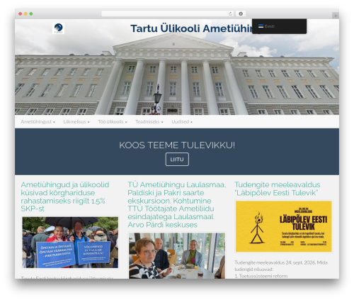 Flat Bootstrap premium WordPress theme - union.ee