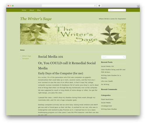 Rumput Hijau WordPress theme - writerssage.com