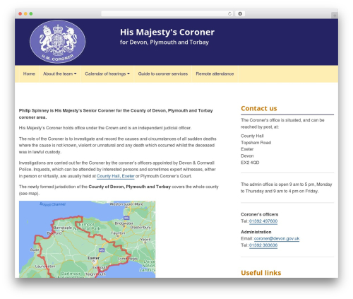 Dcc accessibility WordPress plugin - devoncoroners.org.uk